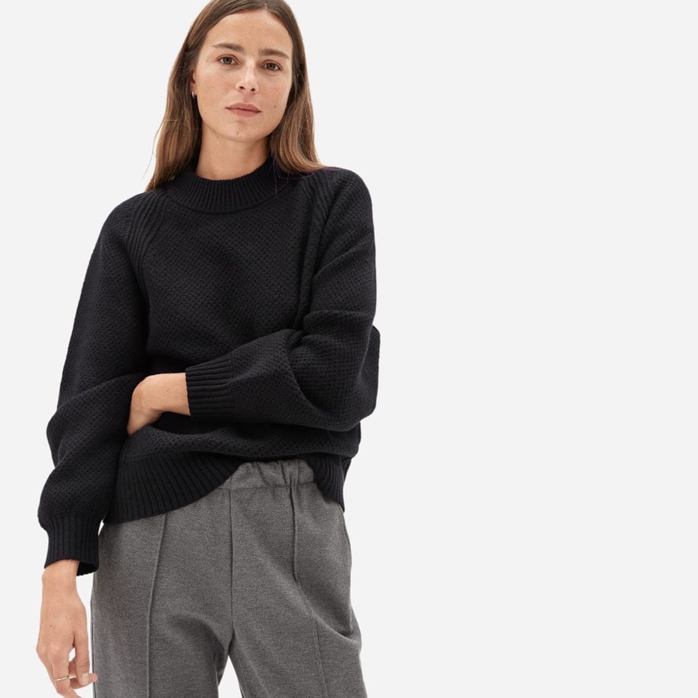 Everlane Oversized Stroopwafel Crew in ReCashmere